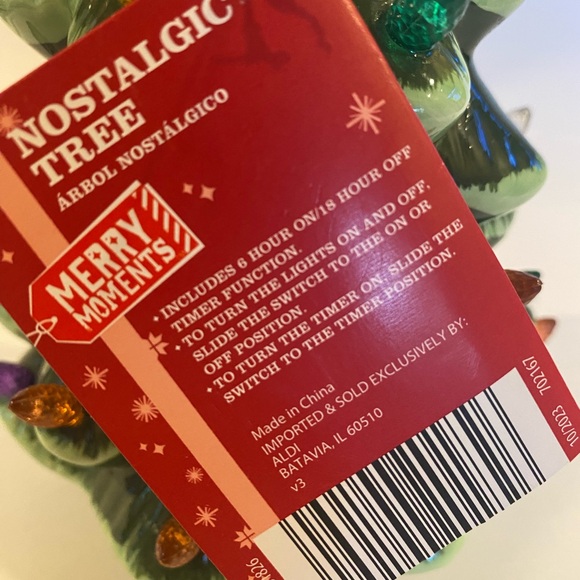Aldi Merry Moments 2023 Ceramic Green Christmas Tree - Picture 6 of 8